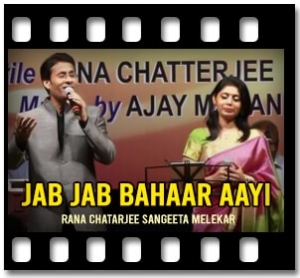 Jab Jab Bahaar Aayi (Live) (With Female Vocals) Karaoke With Lyrics